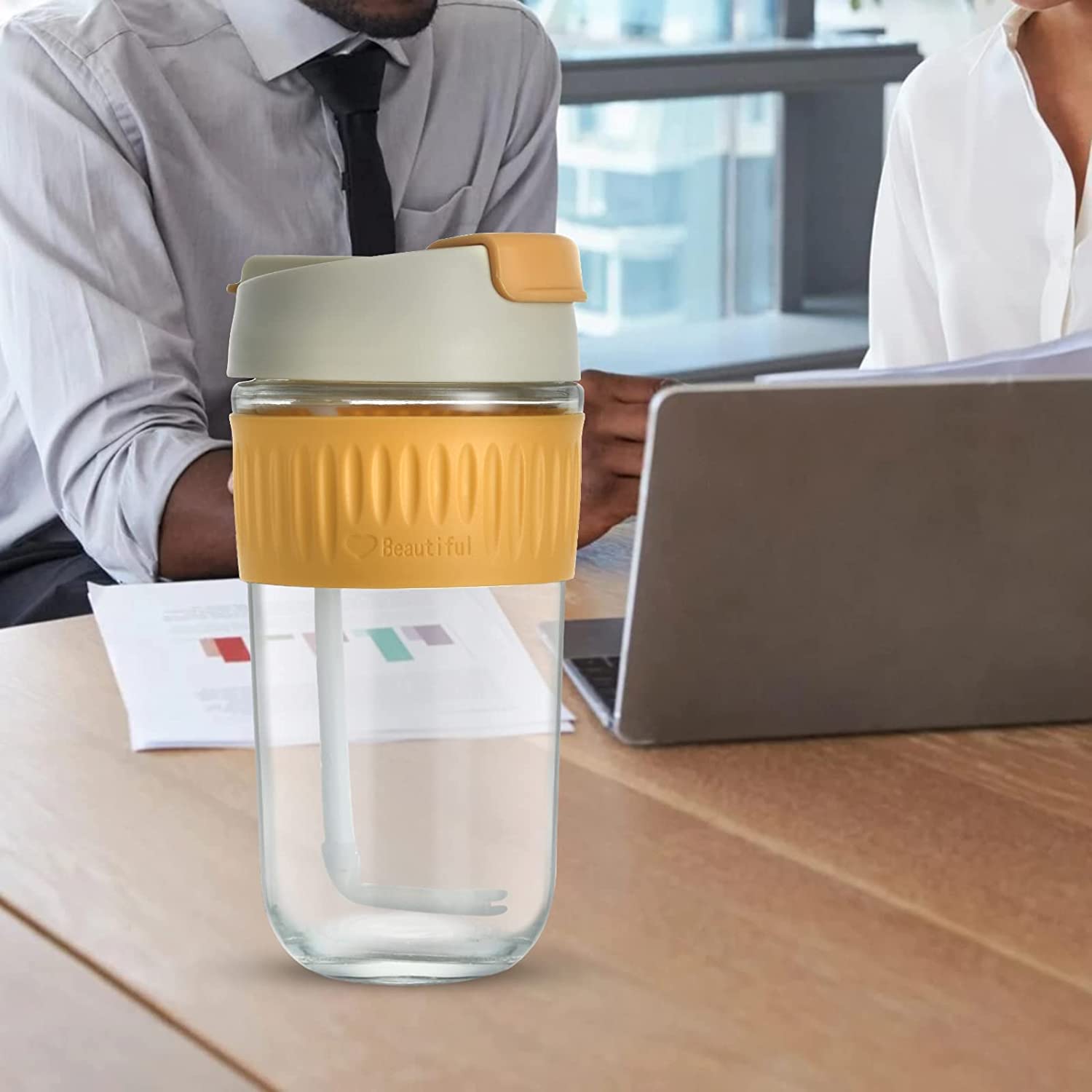 Chalbhai Glass Coffee Sipper Bottle 500ML