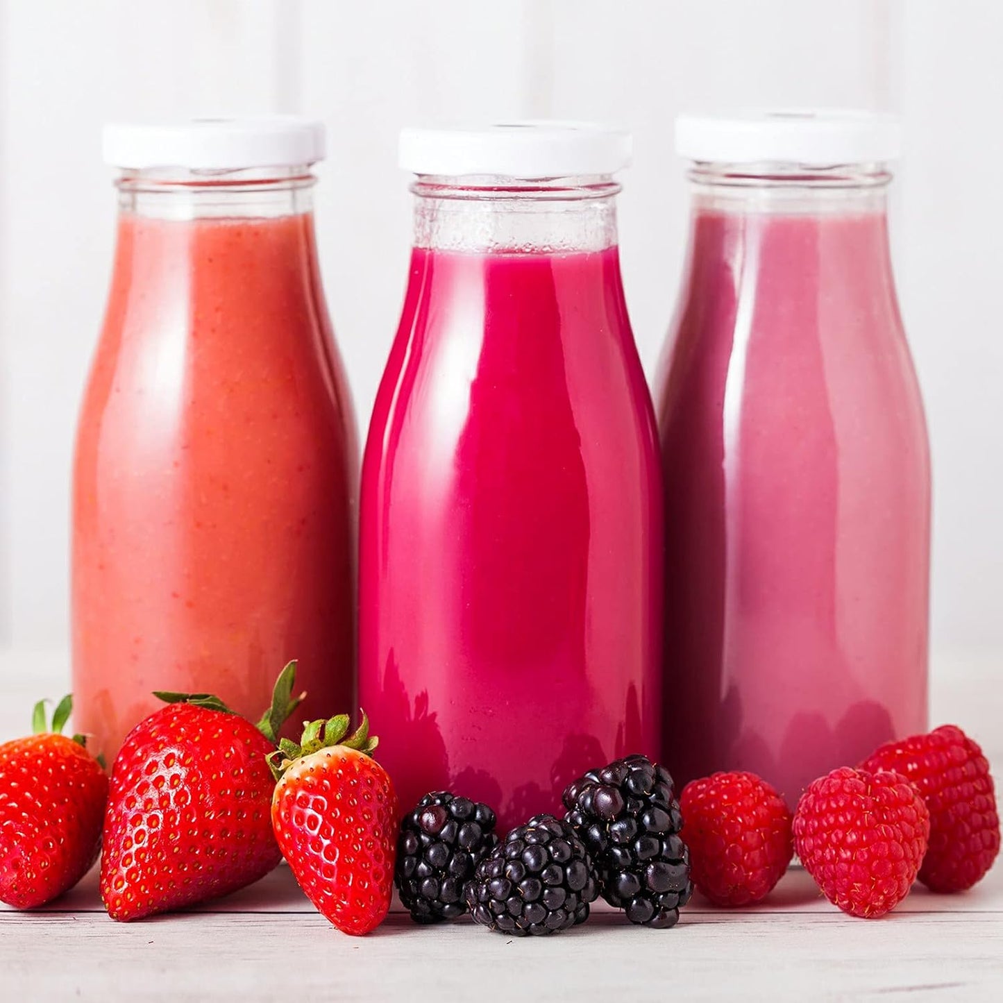 Chalbhai Glass Milk Bottle Set with Straw