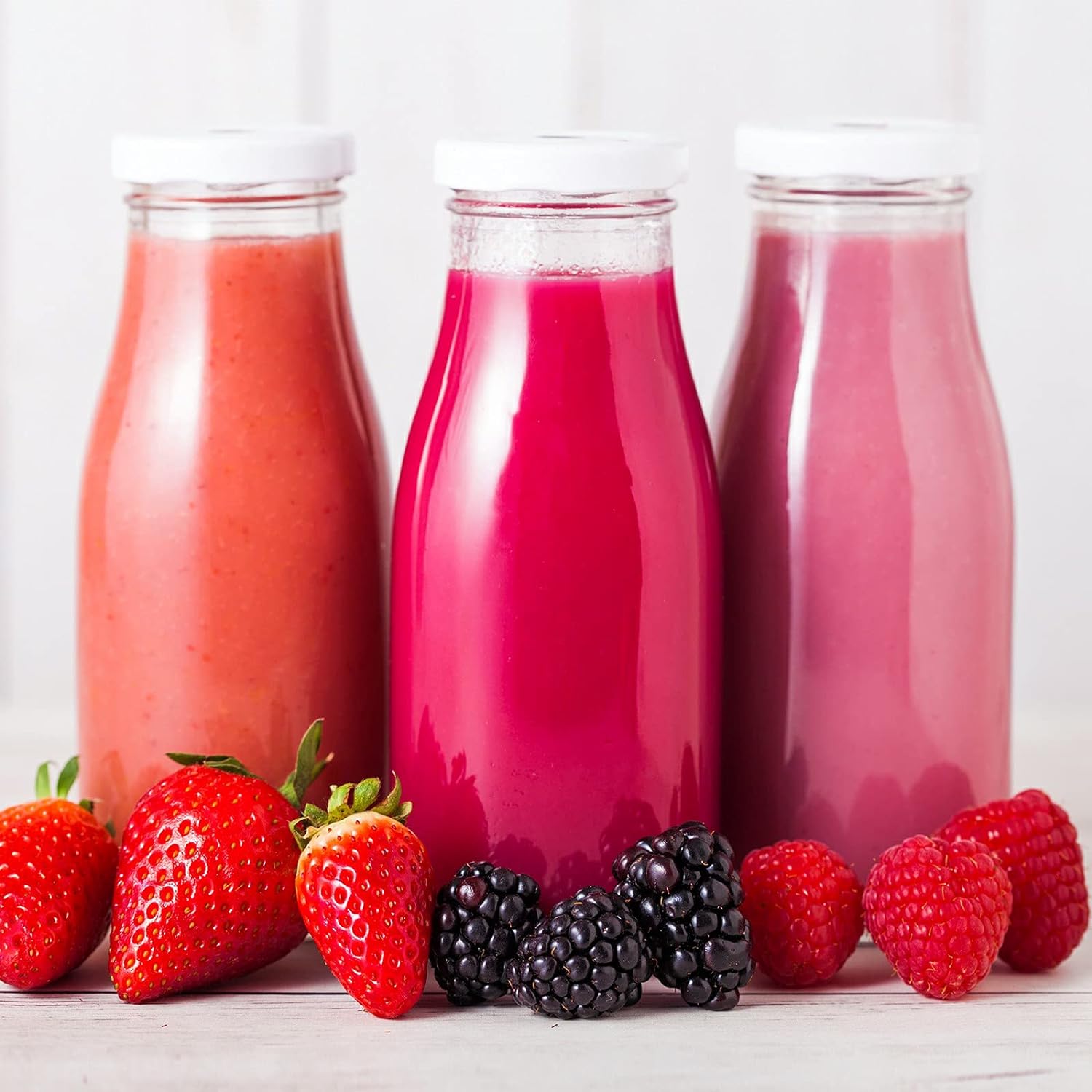 Chalbhai Glass Milk Bottle Set with Straw