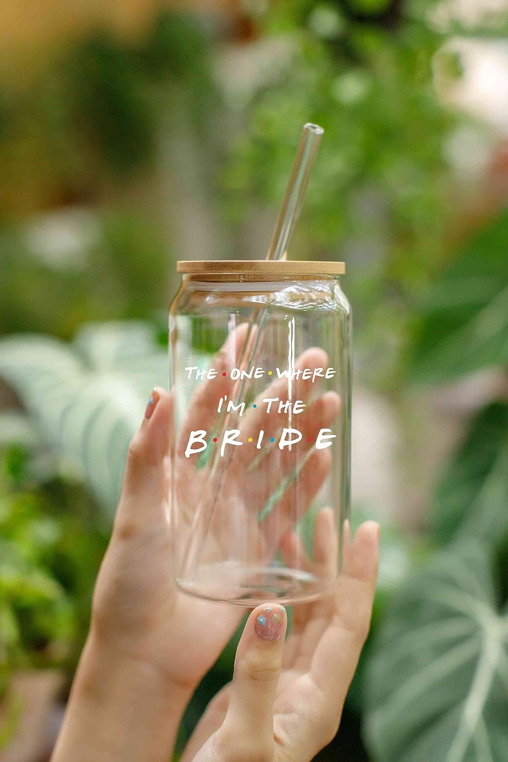 Coffee Glass with Bamboo Lid