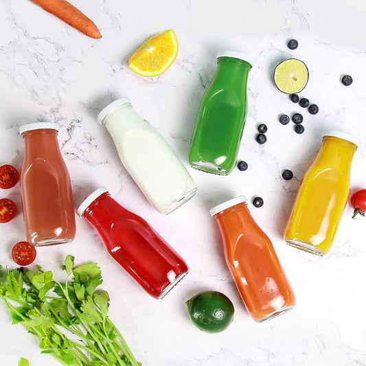 Chalbhai glass milk bottle set