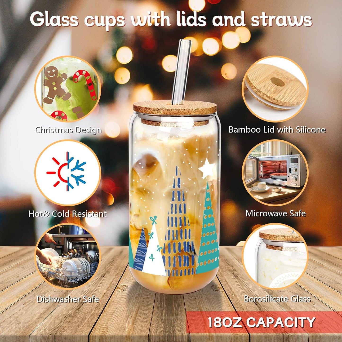 Christmas Glass Tumblers