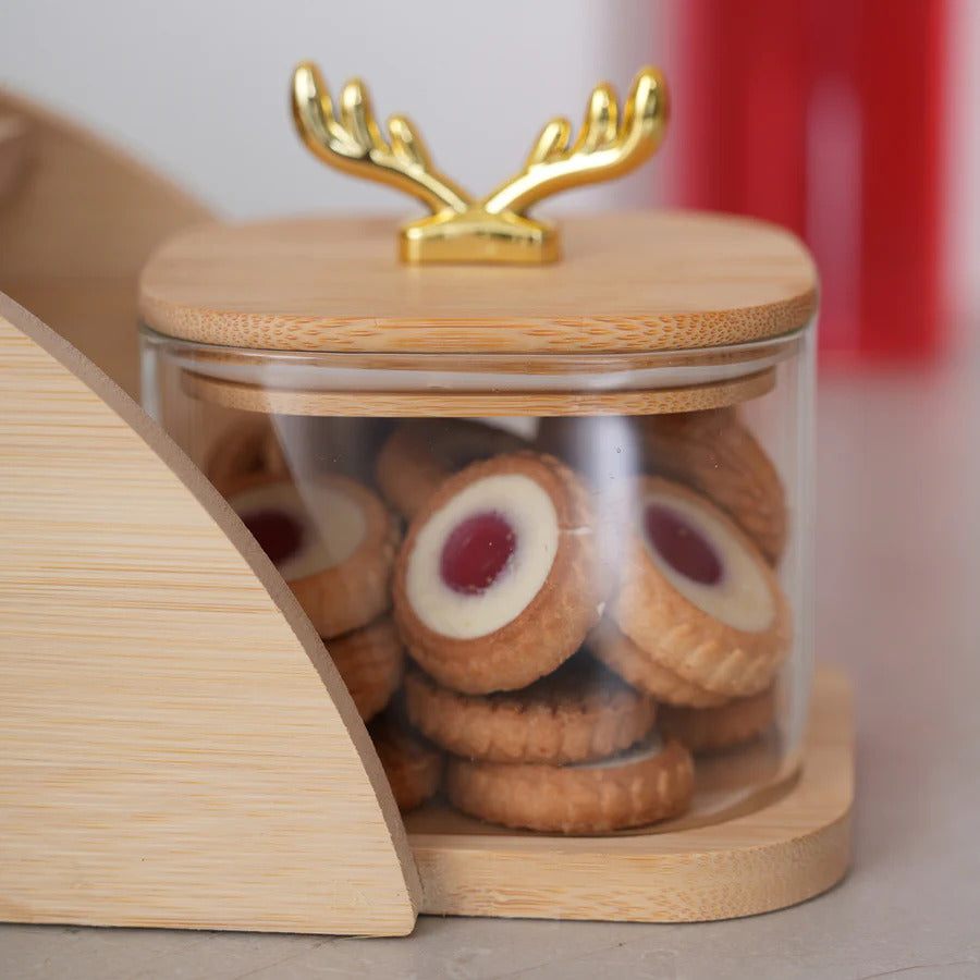 Jar Storage Containers 500ML with Bridge Tray Set of 4 | Airtight
