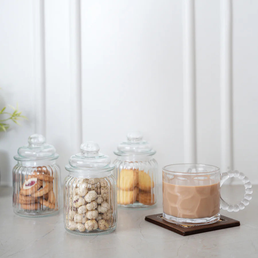 Glass Jar Storage Containers 350ML - Set of 3 | Airtight
