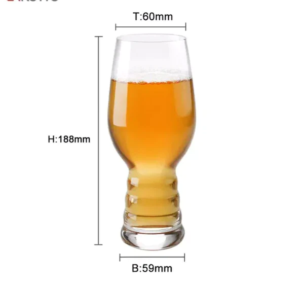 CRAF European Beer Glass 500 ML Set of 6 Borosilicate Glass Beer Glass Craft Beer Glass, Pilsner Glasses, Beer Cup. Cocktail Glass Gifts, Beer Cups, Mugs and Beer Glasses for Men