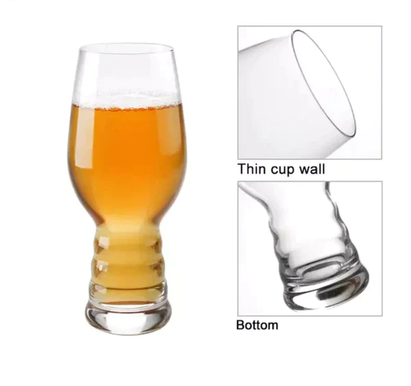 CRAF European Beer Glass 500 ML Set of 6 Borosilicate Glass Beer Glass Craft Beer Glass, Pilsner Glasses, Beer Cup. Cocktail Glass Gifts, Beer Cups, Mugs and Beer Glasses for Men