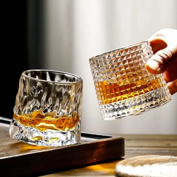 JAPANESE FROST SPINNER WHISKEY GLASS 160 ML 2