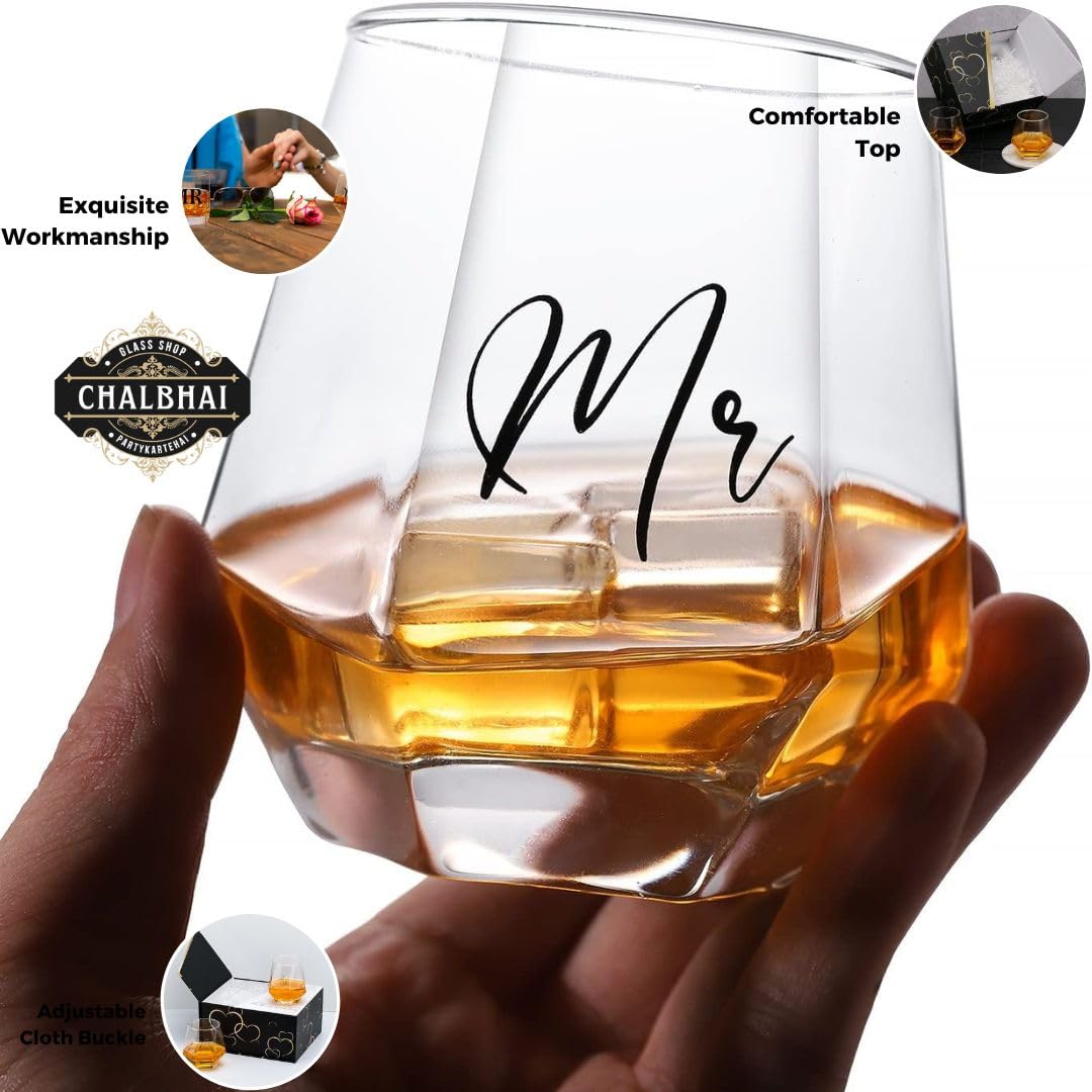 Mr & Mrs glass set is perfect for: Wedding Anniversaries