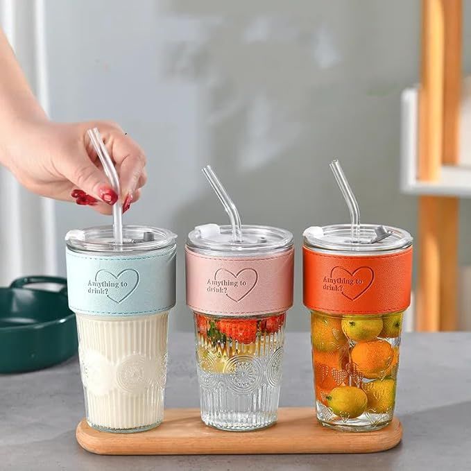 SIPPER MUG WITH GRIP WITH LID AND STRAW 400ML (Random Color)