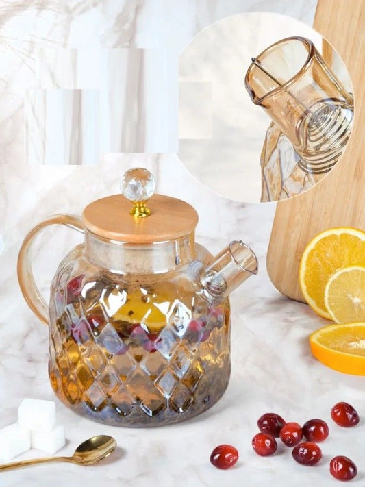 KETTLE WOODEN CRYSTAL PRINT LID GOLD