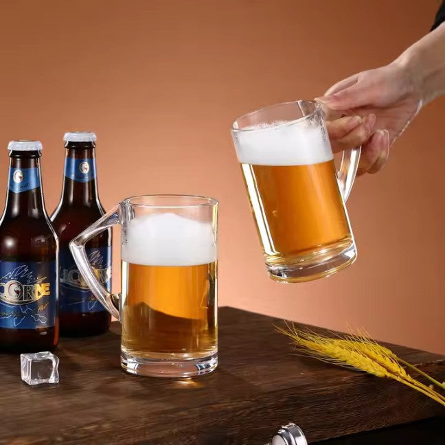 BEER MUG TRIANGLE with HANDLE 430ML