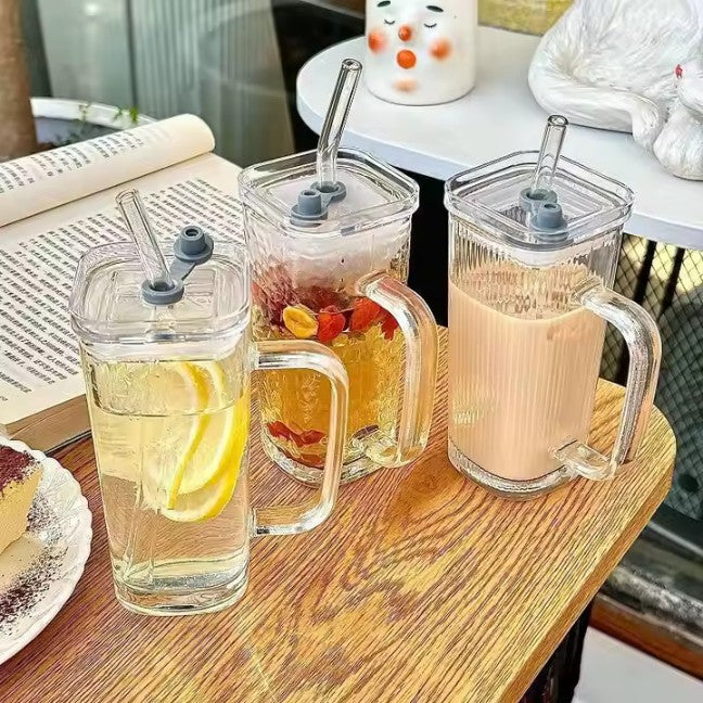 GLASS DRINKING MASON JAR HANDLE LINING