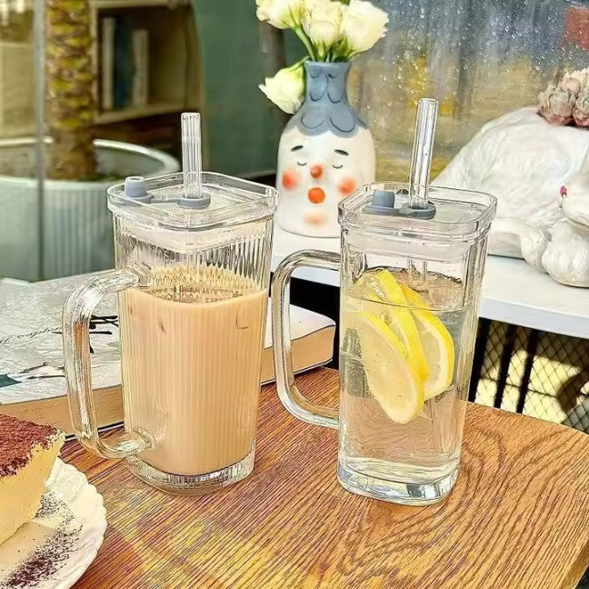 GLASS DRINKING MASON JAR HANDLE LINING