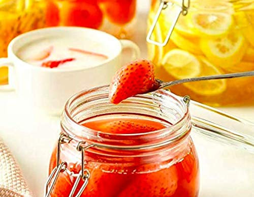 Round Airtight Glass Canister Food Storage Jars with Sealed Airtight Lids for Fermenting, Preserving and Storage - Cereal, Preserves, Spice, Beans