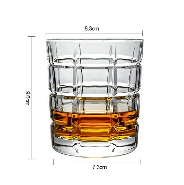 4 Square Engraved Tumblers Whisky Decanter & Glass Set