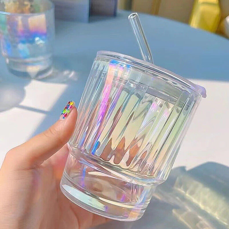 aesthetic glass tumbler