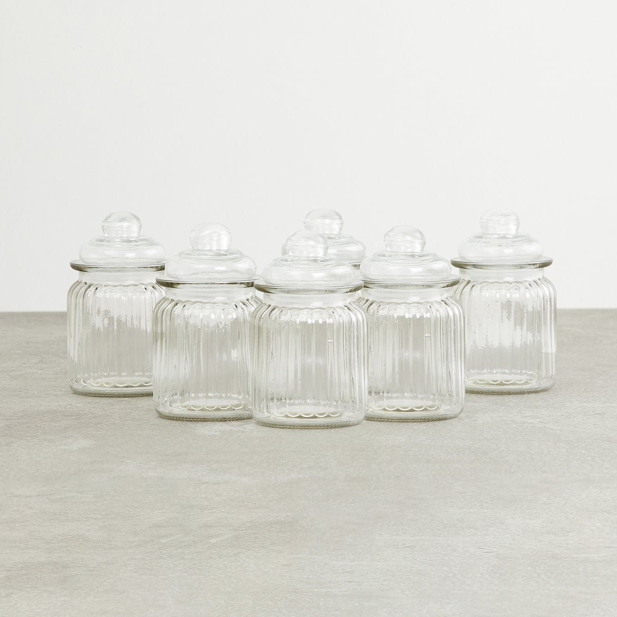 airtight glass kitchen storage jar set