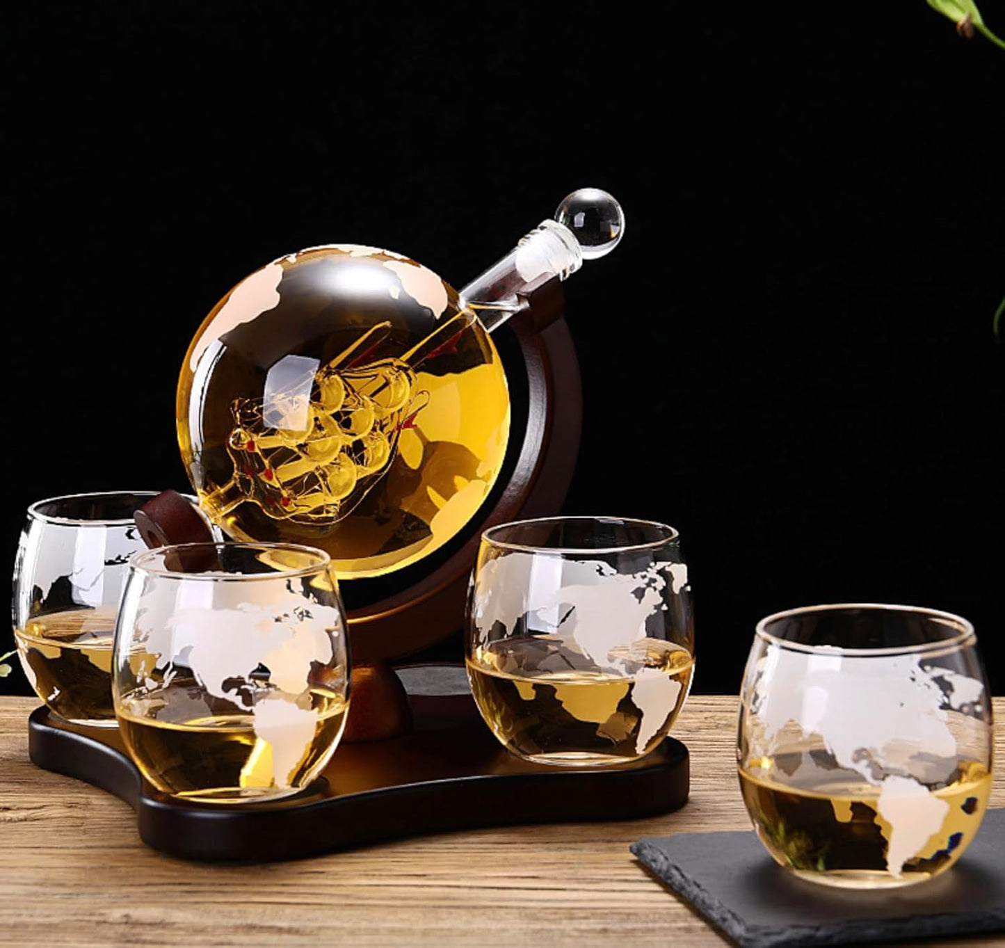 bar globe decanter set