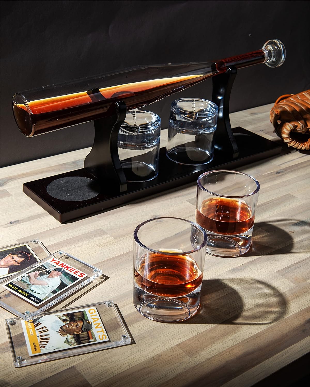 baseball whiskey decanter