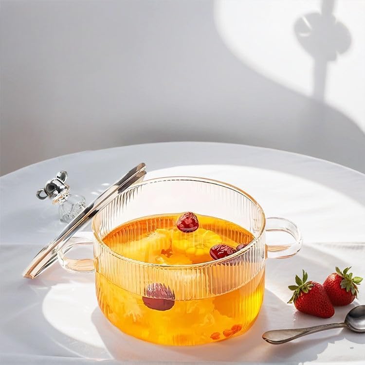 borosilicate glass saucepan