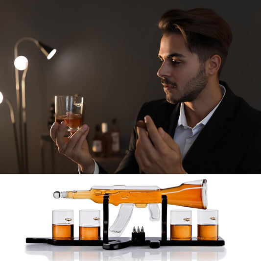 chalbhai Whiskey Decanter Set 1000ML with Glasses