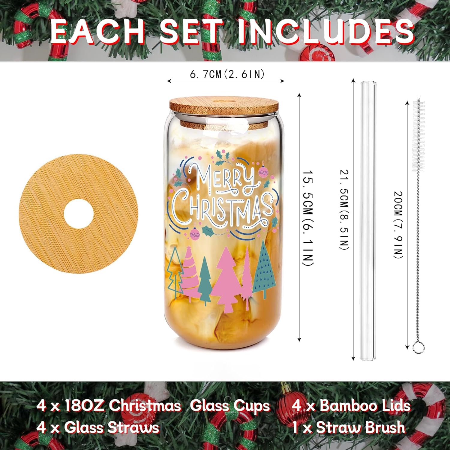 chalbhai christmas glass tumbler set