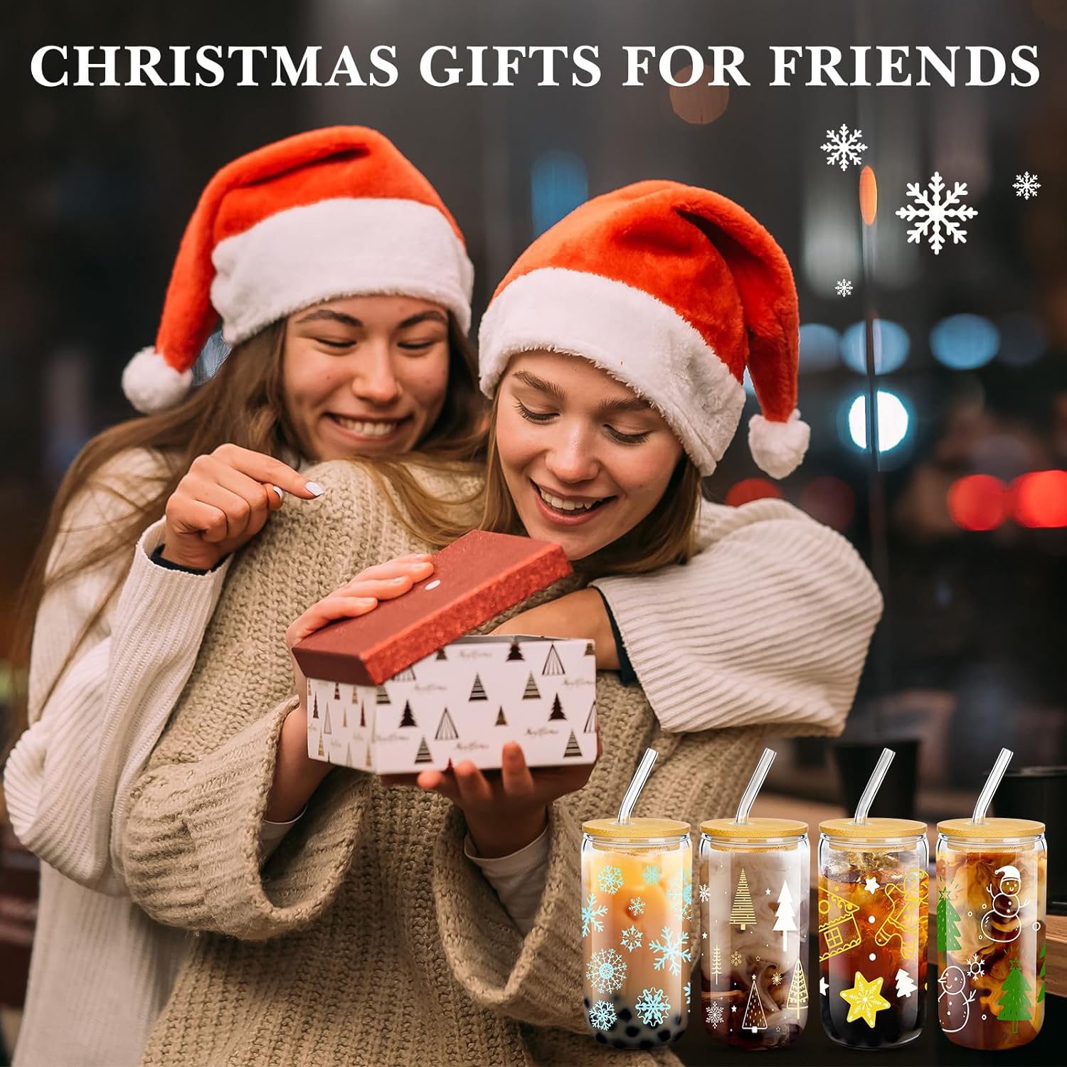 chalbhai christmas glass tumbler set