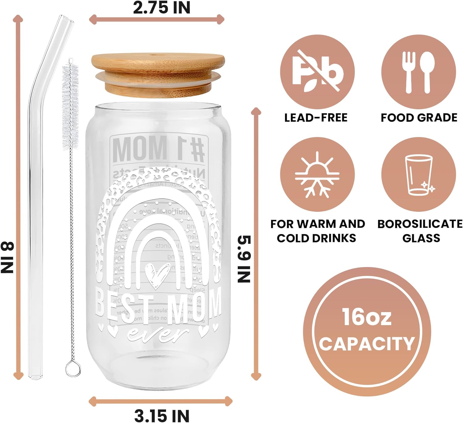 chalbhai mom gift glass cup