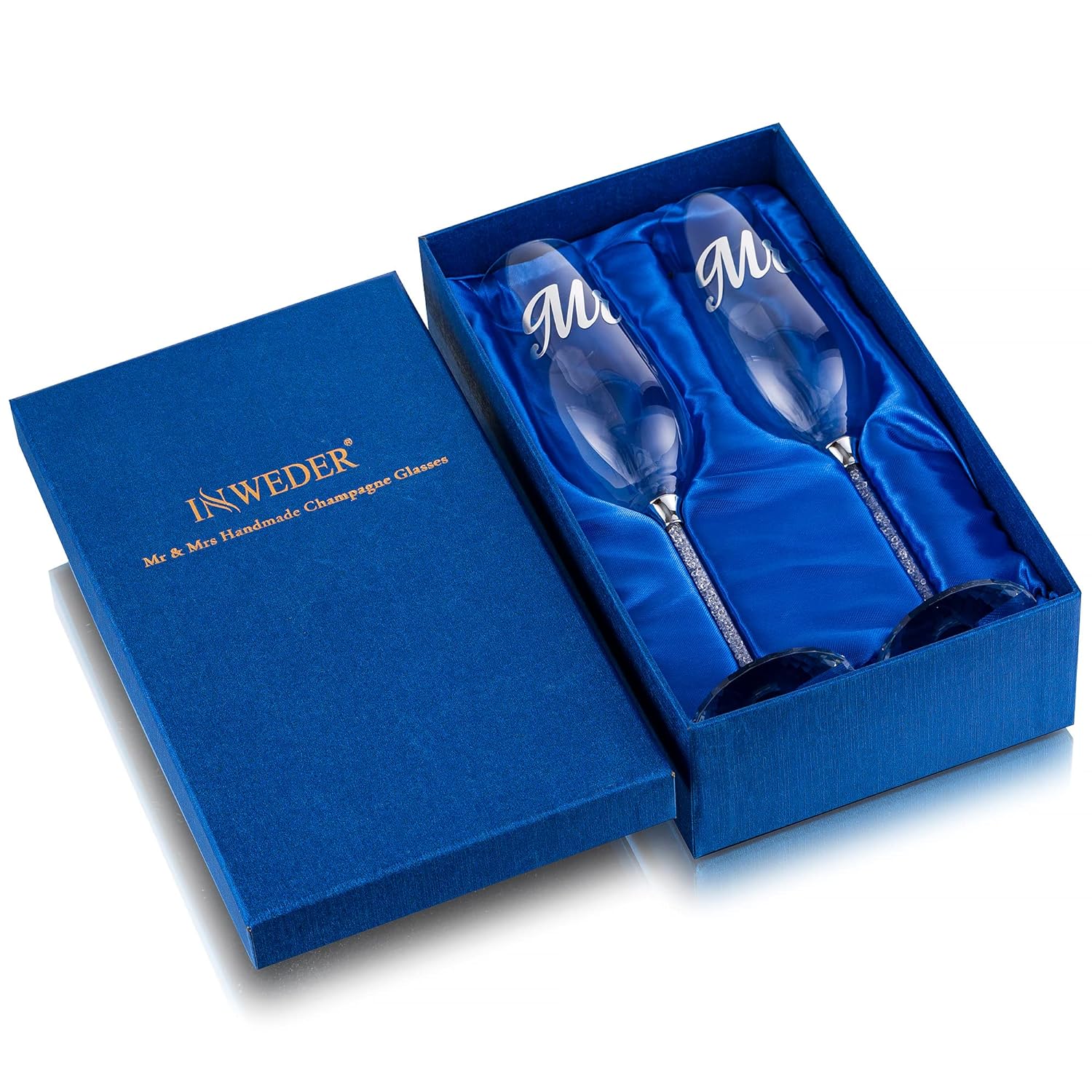 chalbhai mr and mrs champagne glasses
