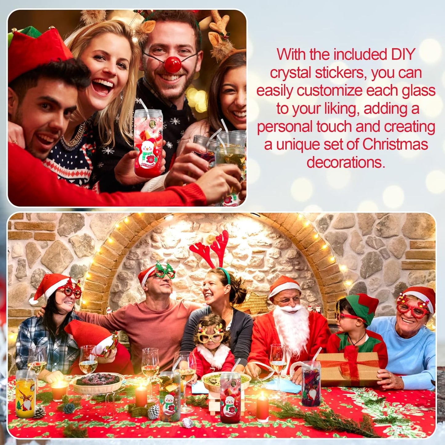 christmas beer glass drinkware