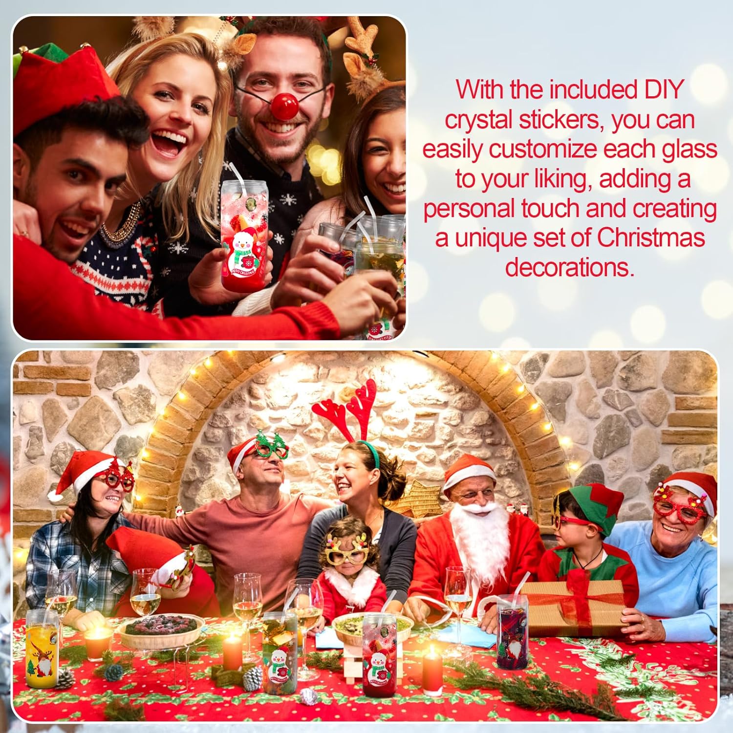 christmas beer glass drinkware