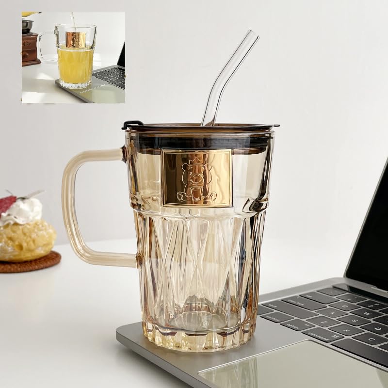 colorful juice glass tumbler with lid