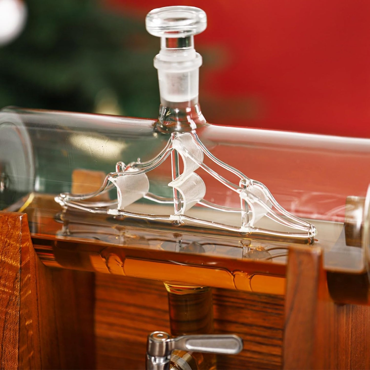 crystal decanter with glasses