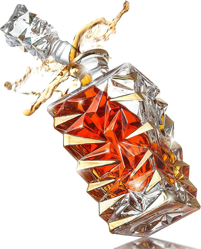 crystal decanter with glasses