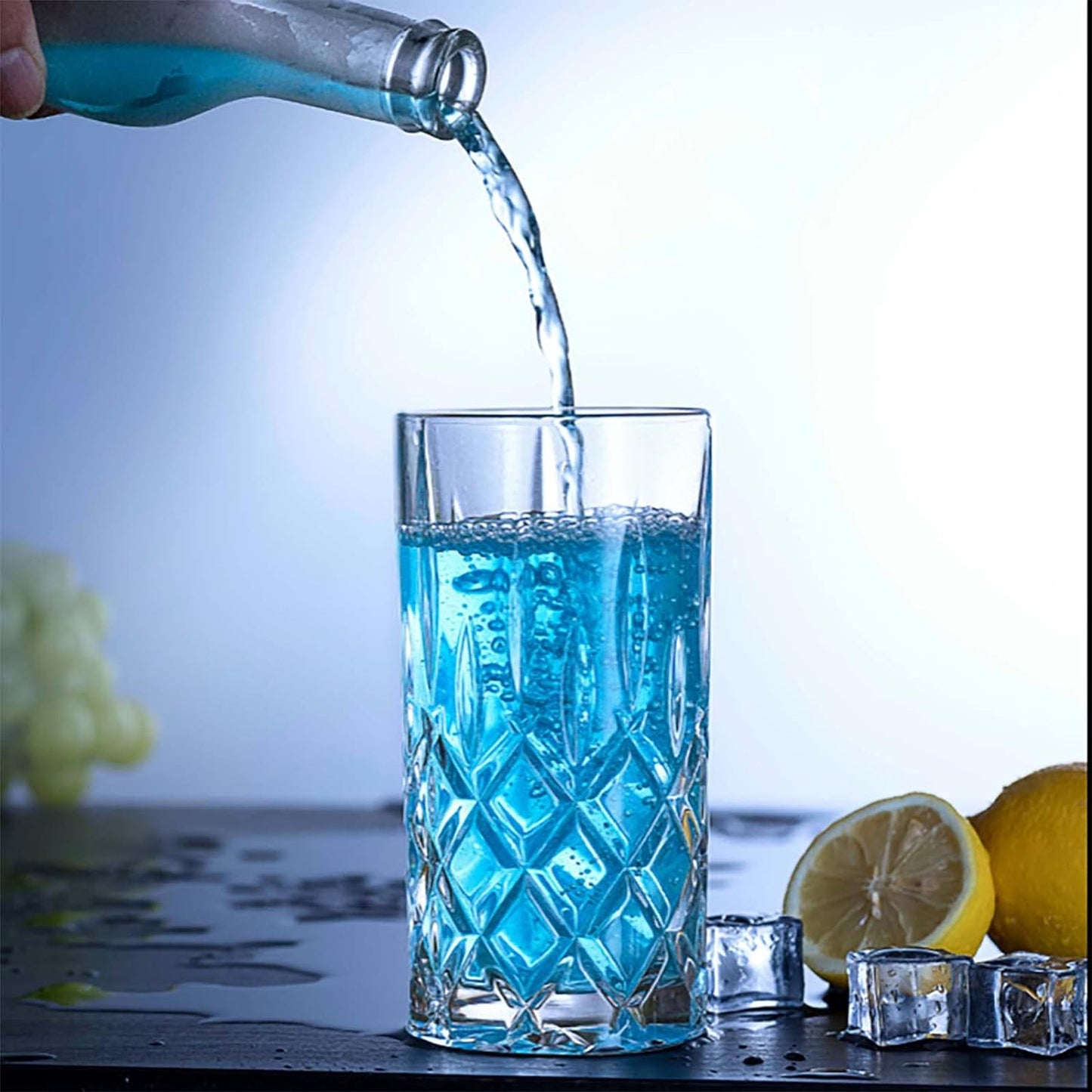 crystal drinking glass set