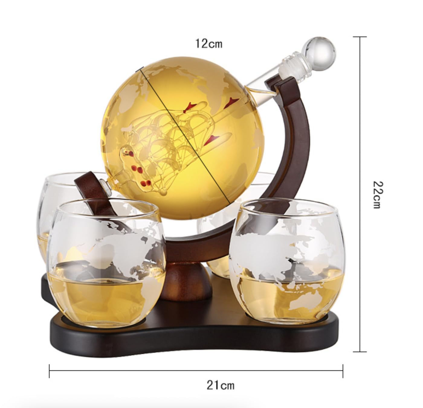 crystal globe decanter