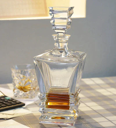 crystal liquor decanter set