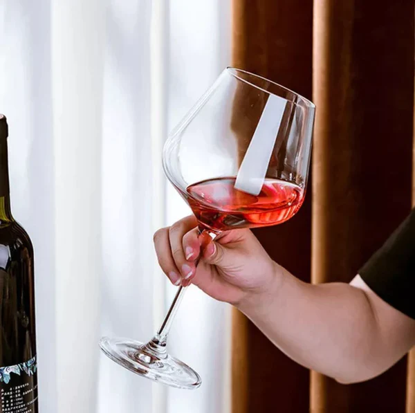 crystal red wine glass