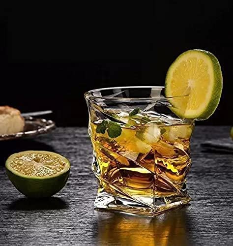 crystal scotch glass set of 4