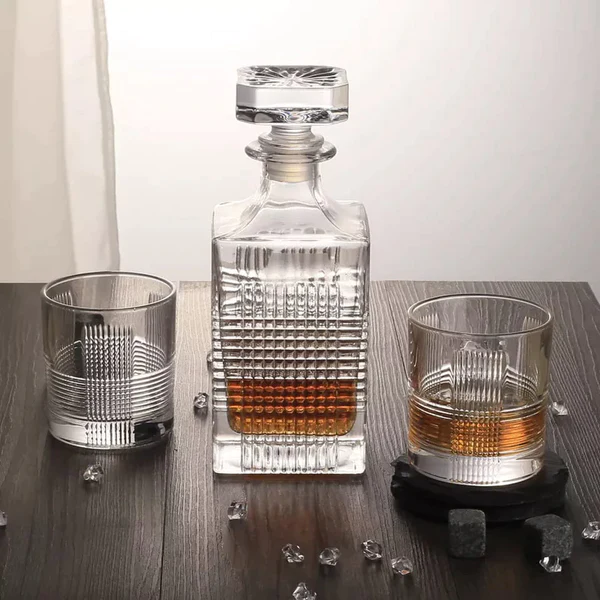 crystal whisky glass set
