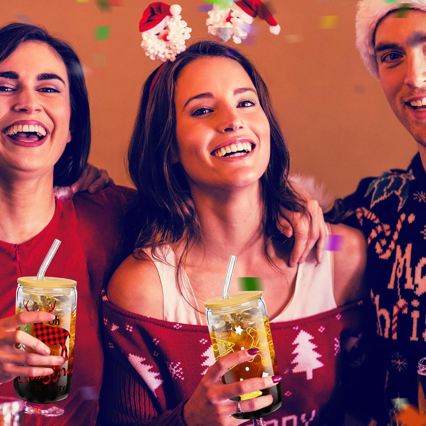 festive christmas drinking cups set