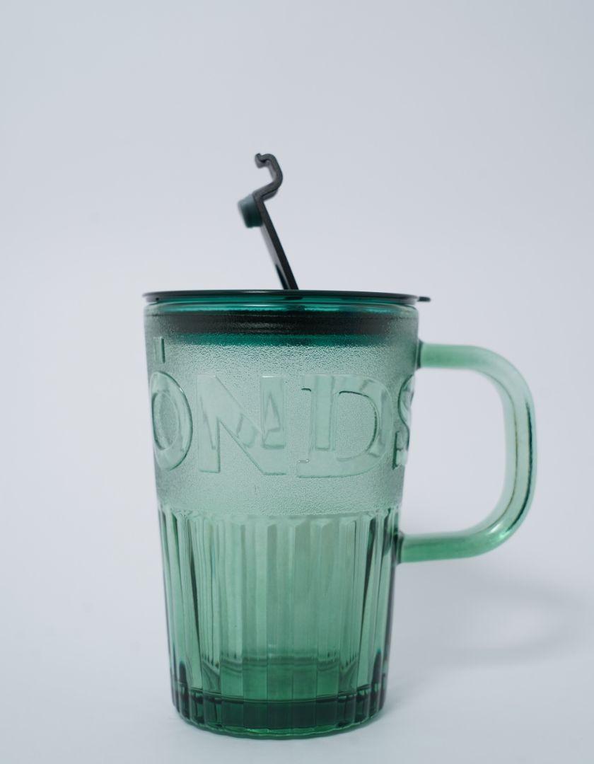glass sipper with straw