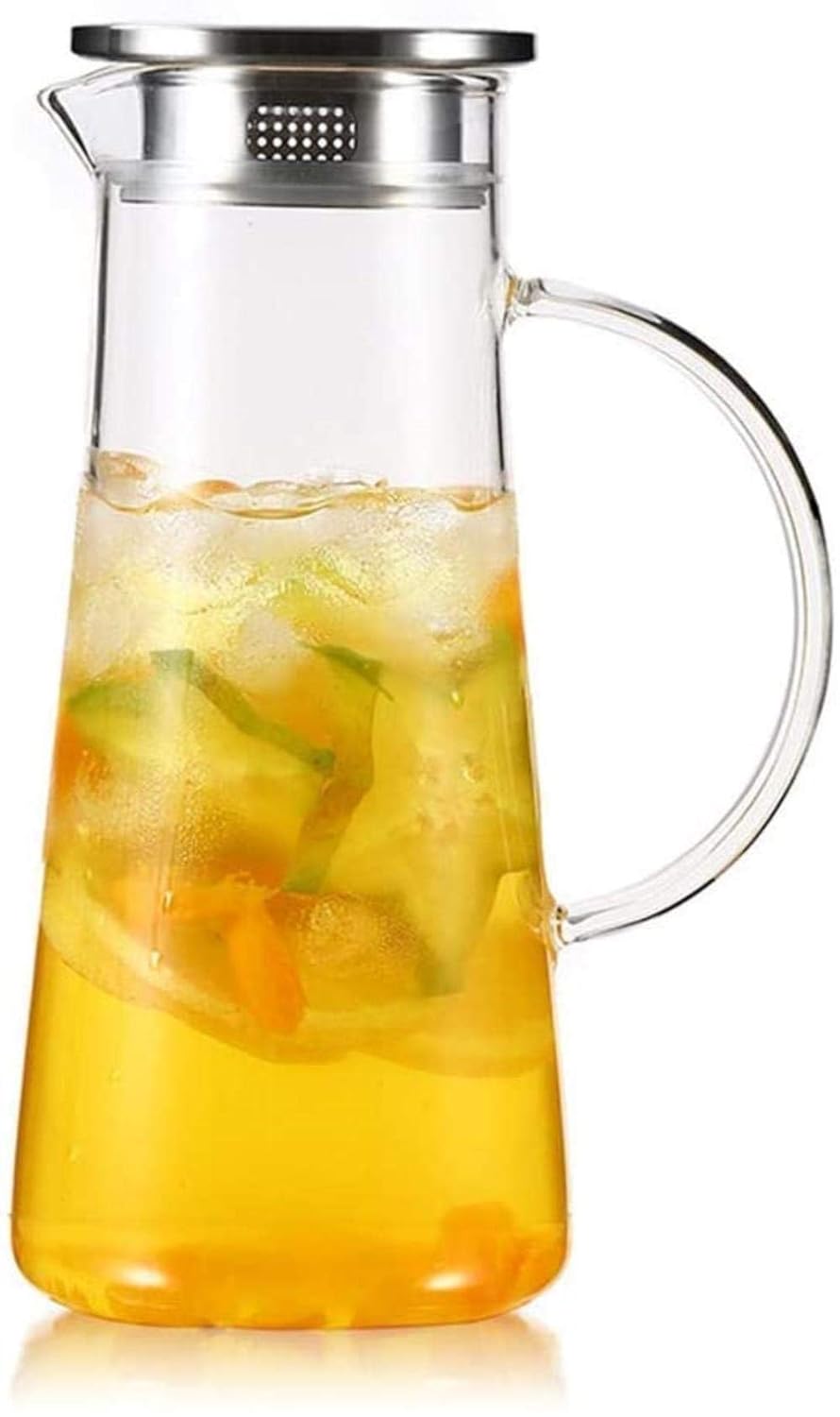 glass tea pitcher with lid