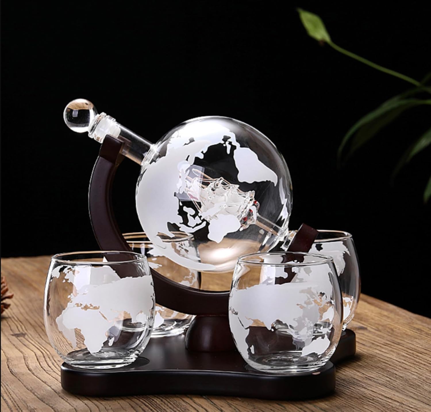 globe whiskey decanter