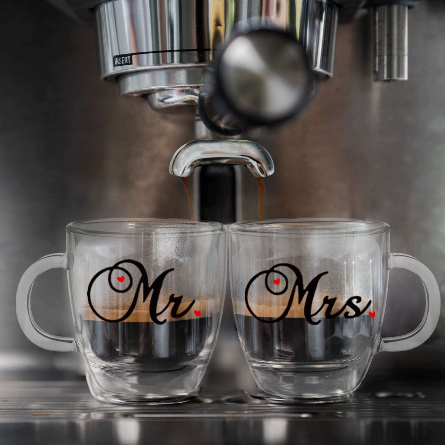insulated glass mugs wedding gift