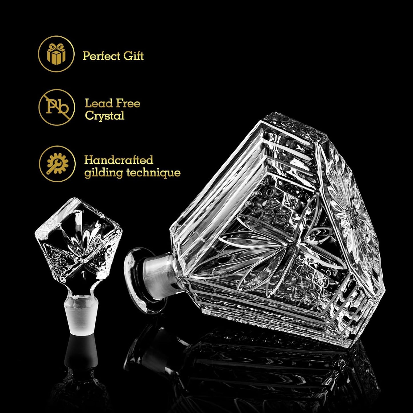 liquor decanter with glasses