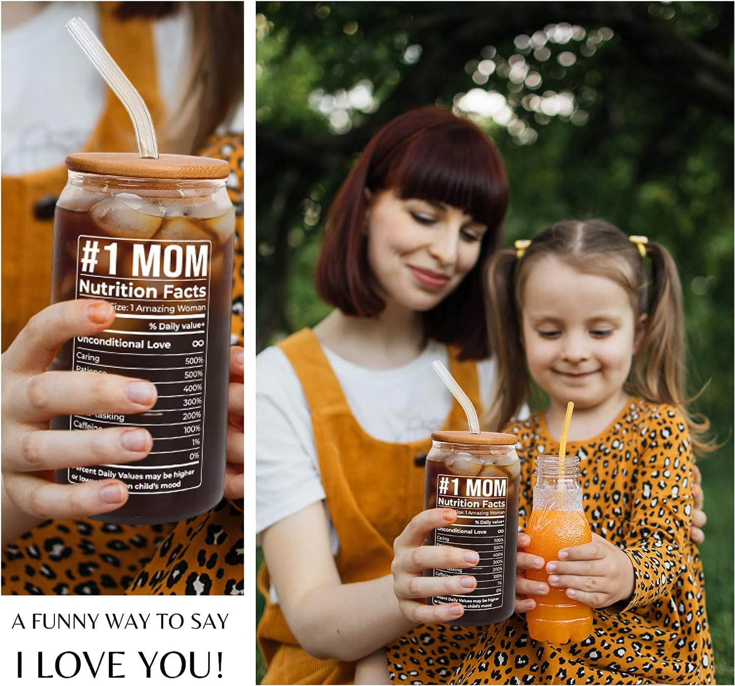 mom gift can glass with bamboo lid