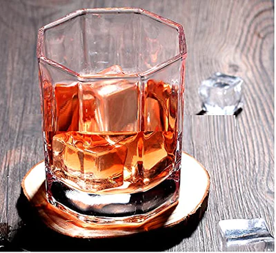 octagonal drinking glass