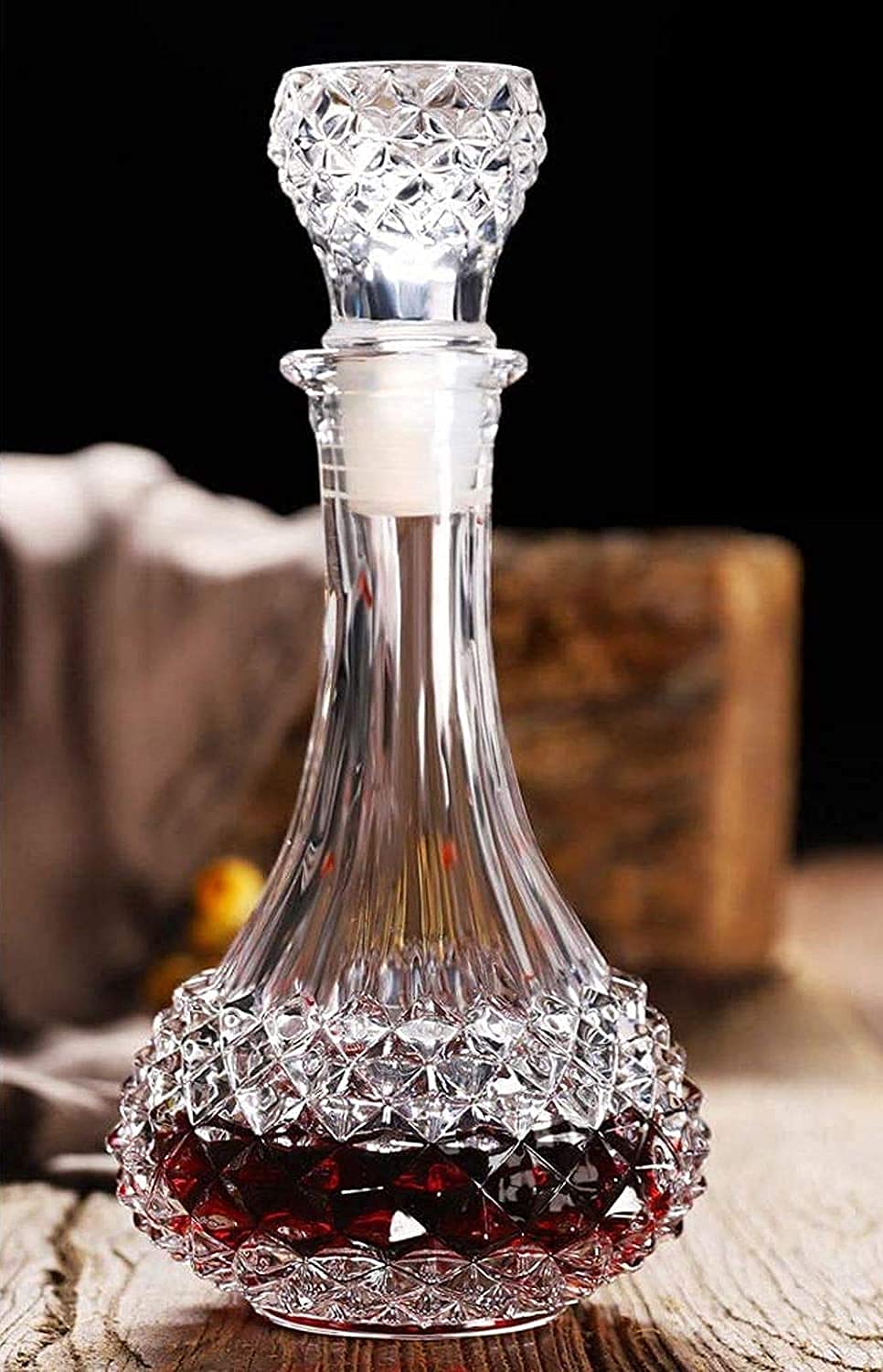 round whiskey decanter