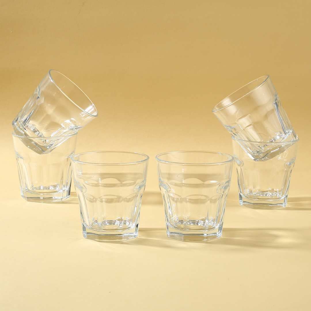 shot glass set of 6 transparent